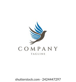 Plantilla de icono de diseño de logotipo de pájaro