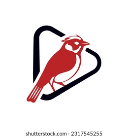 ilustración de diseño de logotipo de pájaro en forma
