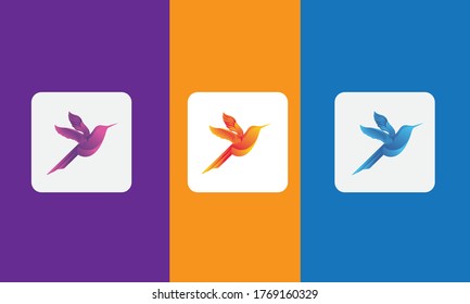 Bird Logo design , Illustration Vector Bird with gradient style can for logo traveling , or animal logo EPS 10