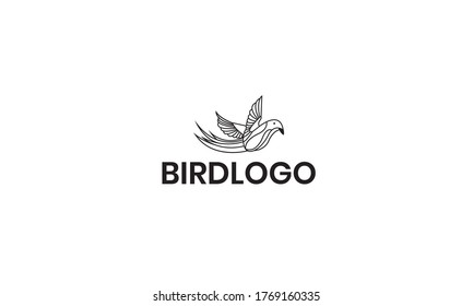 Diseño de logotipo de aves , Ave vectorial de ilustraciones con estilo de gradiente puede para viajes con logotipo o logotipo de animales EPS 10