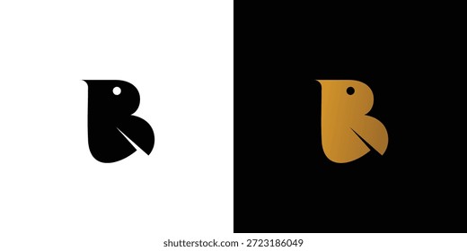 Das Vogel Logo Design mit den Initialen B ist einzigartig und einfach