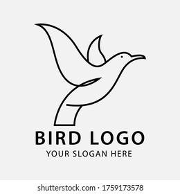 bird logo design inspiration simple, luxury, creative line art or monoline nature.