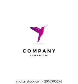 Diseño de logotipo de pájaro concepto moderno en estilo gradiente