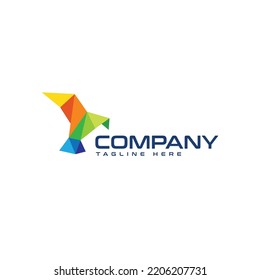 Bird logo design. Modern, Technology, Creative origami bird logo concept. Vector logo template