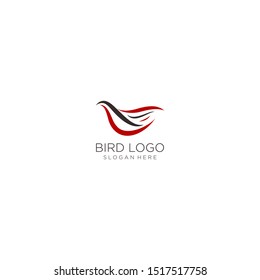bird logo design outline monoline vector icon illustration download