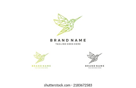 bird logo design. polygonal, low poly, line art, geometric design