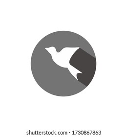 Diseño plano de silueta de diseño de logotipo de pájaro 