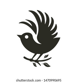bird logo design silhouette vector