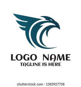 bird logo design silhouette vector design graphic tempate. Airlines logo
