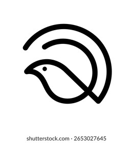 bird logo design. simple bird logo illustration