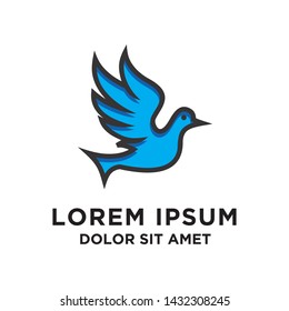 bird logo design with simple style