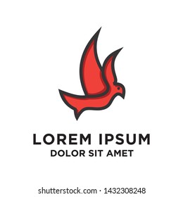 bird logo design with simple style
