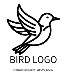 Diseño de logotipo de pájaro simple y único Vector de diseño