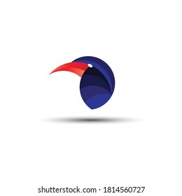 Plantilla de diseño de logotipo de pájaro, diseño vectorial de diseño de logotipo de abstracto de pájaro.