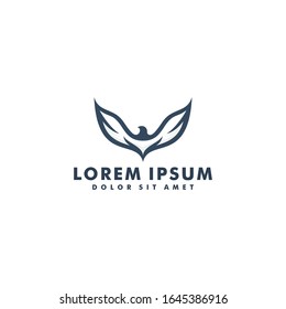 Bird logo design template, Animal icon vector