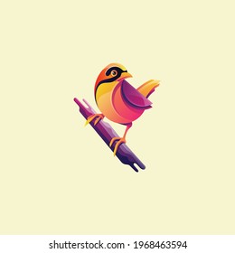 Bird logo  design template, colorful icon design