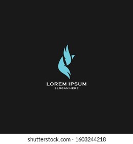 Bird logo design template elements