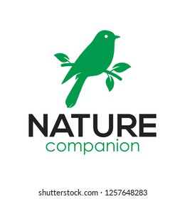 Bird logo design template, nature design inspiration