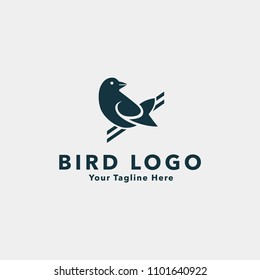 Magpie Bird Logo Vector Icon Illustration Stock Vector (Royalty Free ...