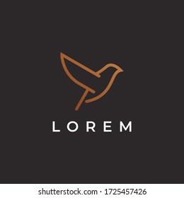 Bird logo design template vector