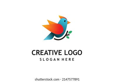 Bird logo design template vector graphics