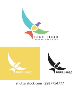 bird logo design template vector icon.