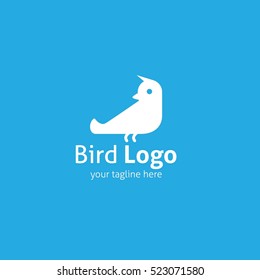 Bird logo design template. Vector illustration with flat style