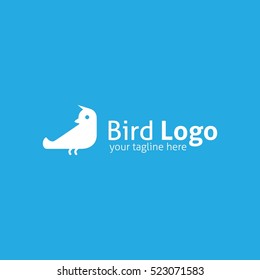 Bird logo design template. Vector illustration with flat style