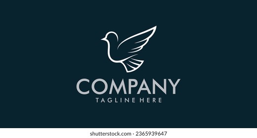 Bird logo design unique concept Premium Vector