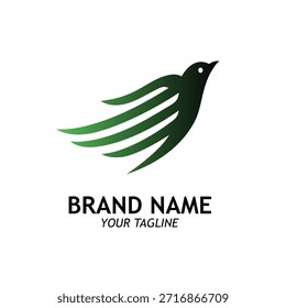 Bird logo design with unique line style