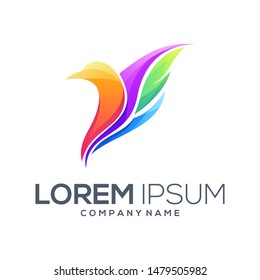 bird logo design vector abstract