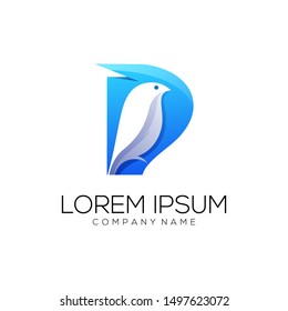 bird logo design vector abstract