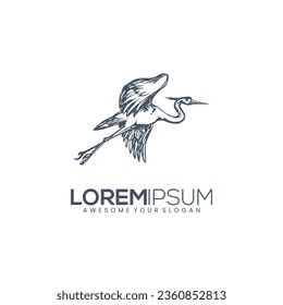 Bird Logo design Vector. Black Bird symbol, emblem.Flying logo design vector Illustration. Black Silhouette Phoenix icon template design Concept.