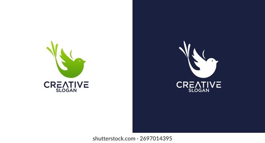 ilustração de gráficos vetoriais de design de logotipo de pássaro	