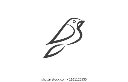Bird Logo Design, Vector Illustration 