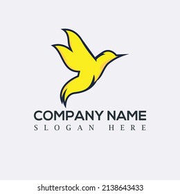 Ilustración vectorial de diseño con logotipo de aves