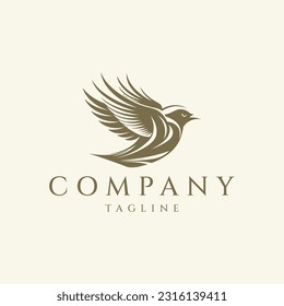 Bird logo design vector illustration