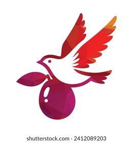 Ilustración de vectores de diseño con logotipo de pájaro 