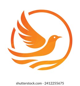 Ilustración de vectores de diseño con logotipo de pájaro 