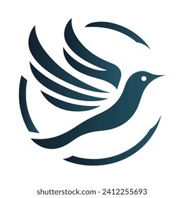 Ilustración de vectores de diseño con logotipo de pájaro 