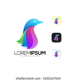 bird logo design vector premium