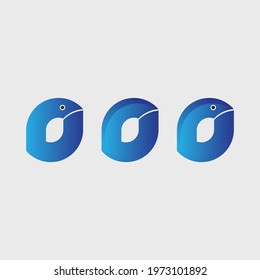 Bird logo design vector set template. Abstract Creative Bird Logotype business concept symbol set design