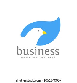 Bird Logo design vector template. Creative Dove Logotype
