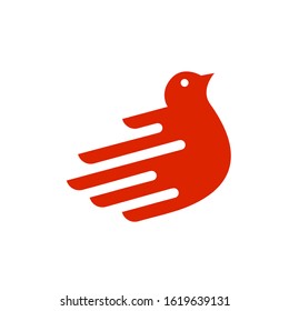 bird logo design vector template