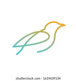 bird logo design vector template