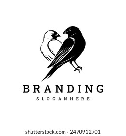 bird logo design vector template