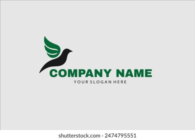 Bird logo design vector template symbol icon vector illustration, Logos birds, minimalist monoline line art Flying bird Black bird icons design
