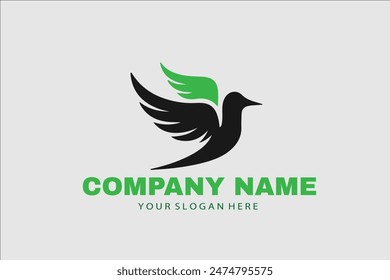 Bird logo design vector template symbol icon vector illustration, Logos birds, minimalist monoline line art Flying bird Black bird icons design