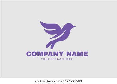 Bird logo design vector template symbol icon vector illustration, Logos birds, minimalist monoline line art Flying bird Black bird icons design