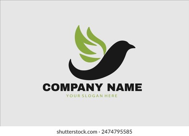 Bird logo design vector template symbol icon vector illustration, Logos birds, minimalist monoline line art Flying bird Black bird icons design